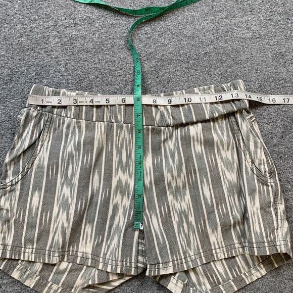 Prana Shorts Womens Extra Small Gray Organic Cotton Reba Printed Pull On Pockets - Picture 5 of 12